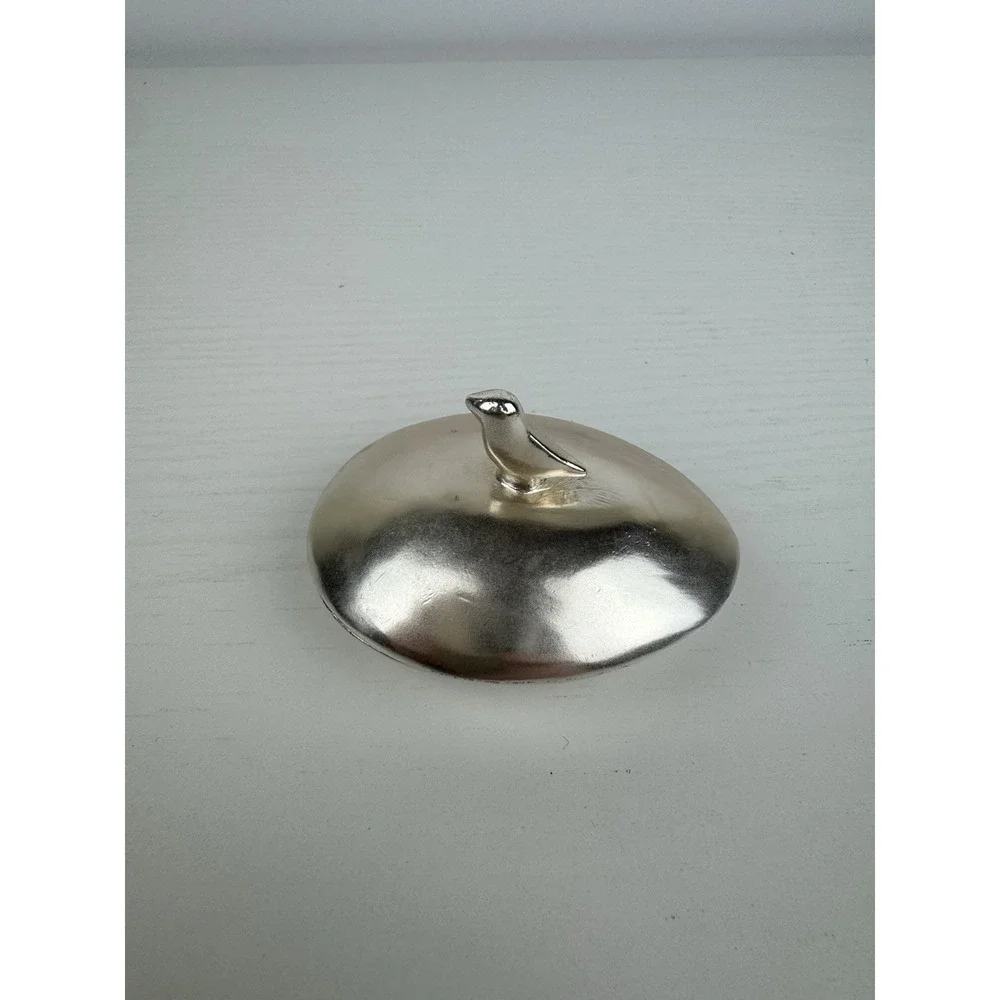 DEMDACO Wishnest Bird Egg Nest Trinket Box Hand Sculpted Mothers Day Gift Silver
